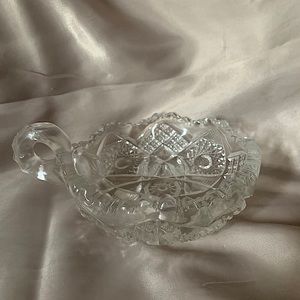 Vintage Glass Dish/ Bowl with Handle